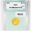 Image 1 : 1915 $2.50 Gold Quarter Eagle NTC-MS62