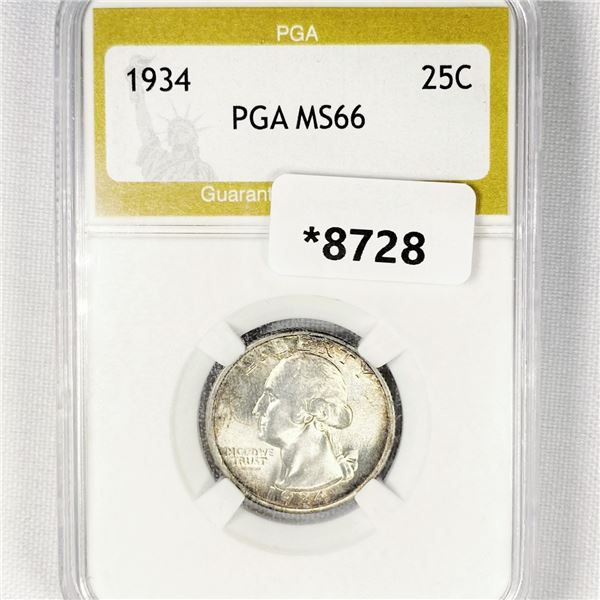 1934 Washington Silver Quarter PGA-MS66