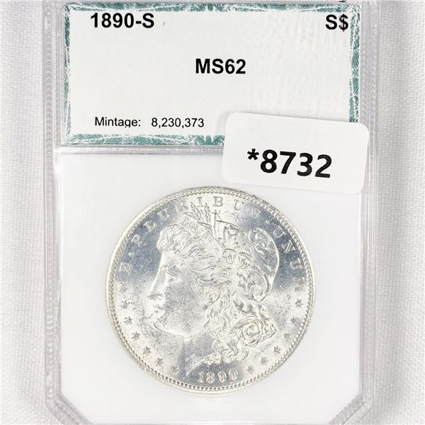 1890-S Morgan Silver Dollar PCI-MS62