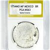 Image 1 : 1754MO MF Mexico 8 Reales PGA-MS63 Same Crowns