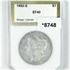 1892-S Morgan Silver Dollar PCI-EF40