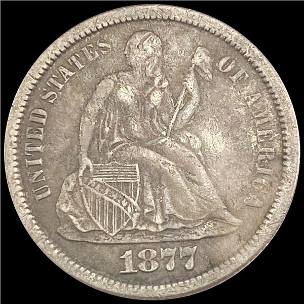 1877-CC Seated Liberty Dime LIGHTLY CIRCULATED