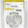 1934-S Silver Peace Dollar PGA-AU58