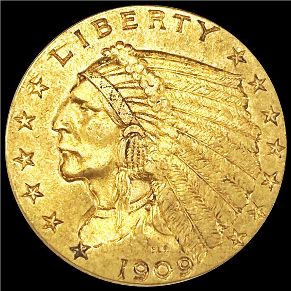 1909 $2.50 Gold Quarter Eagle CLOSELY