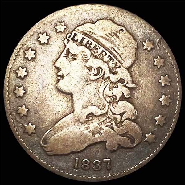 1837 Capped Bust Quarter NICELY CIRCULATED