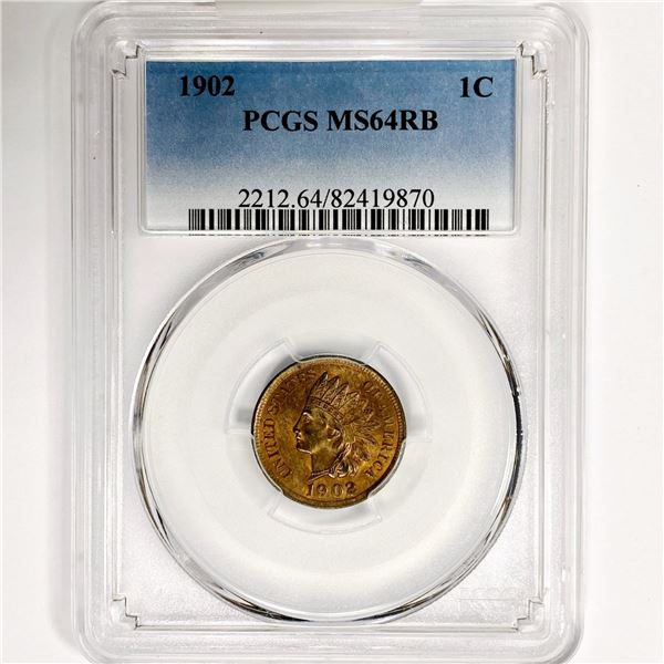 1902 Indian Head Cent PCGS-MS64 RB