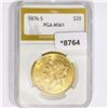 1876-S $20 Gold Double Eagle PGA-MS61