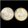 Image 2 : (2) 1882 Morgan Silver Dollars CLOSELY UNC