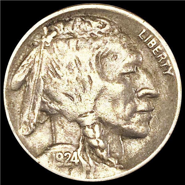 1924-D Key Date Buffalo Nickel LIGHTLY CIRCULATED