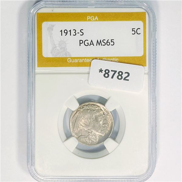 1913-S Buffalo Nickel PGA-MS65