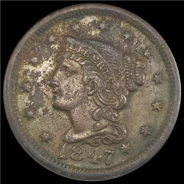 1847 Large Cent LIGHTLY CIRCULATED