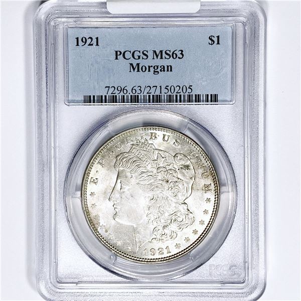 1921 Morgan Silver Dollar PCGS-MS63