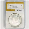 Image 1 : 1878-S Morgan Silver Dollar PGA-MS64