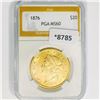 Image 1 : 1876 $20 Gold Double Eagle PGA-MS60