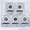 Image 2 : 1950-D Set (5) Jefferson Nickel PCGS-MS65 FS