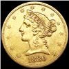 Image 1 : 1880-S $5 Gold Half Eagle CLOSELY UNCIRCULATED