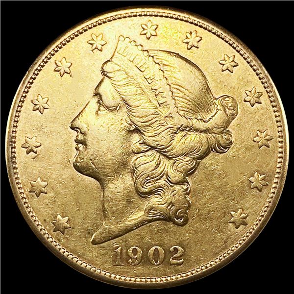 1902-S $20 Gold Double Eagle CLOSELY UNCIRCULATED