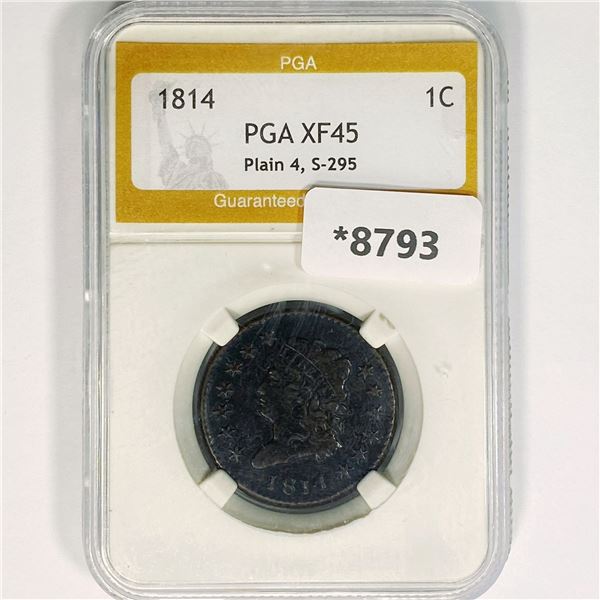 1814 Plain 4, S-295 Classic Head Large Cent