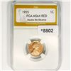 Image 2 : 1955 DDO Wheat Cent PGA-MS64 RED