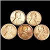 Image 1 : (5) Wheat Cents UNCIRCULATED