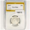 Image 1 : 1877 Seated Liberty Quarter PGA-PR66