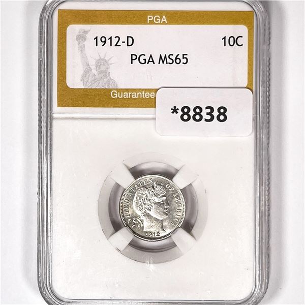 1912-D Barber Dime PGA-MS65