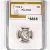 Image 1 : 1912-D Barber Dime PGA-MS65