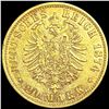 Image 2 : 1874 German Prussia Gold 20 Mark UNCIRCULATED