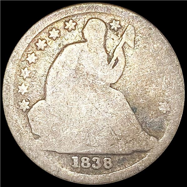 1838 Seated Liberty Dime NICELY CIRCULATED