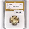Image 1 : 1999 $10 Gold Eagle PGA-MS70