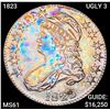 Image 1 : 1823 UGLY 3 Capped Bust Half Dollar UNC