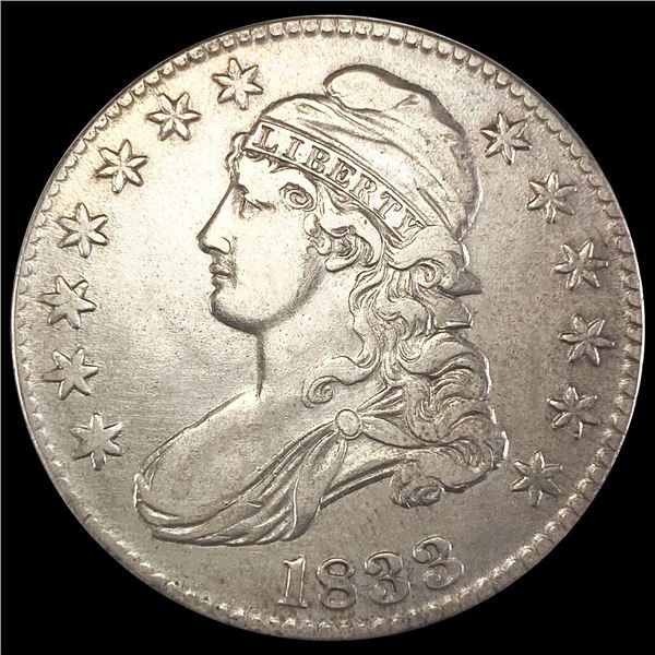 1833 Capped Bust Half Dollar LIGHTLY CIRCULATED