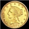 Image 1 : 1889 $2.50 Gold Quarter Eagle UNCIRCULATED