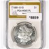Image 1 : 1881-O/O Vam 5 Morgan Silver Dollar PGA-MS65 PL