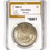 Image 1 : 1880-O Roll End Morgan Silver Dollar PGA-MS64