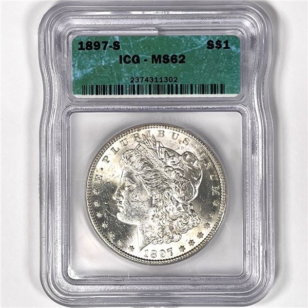 1897-S Morgan Silver Dollar ICG-MS62