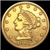 Image 1 : 1907 $2.50 Gold Quarter Eagle CLOSELY
