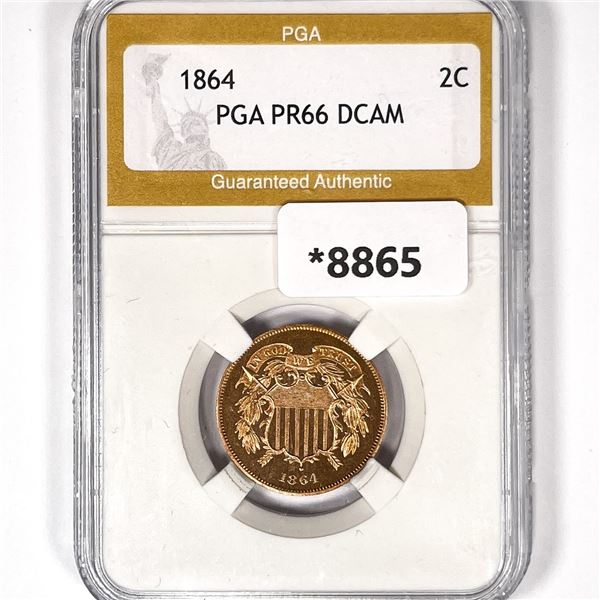 1864 Two Cent Piece PGA-PR66 DCAM