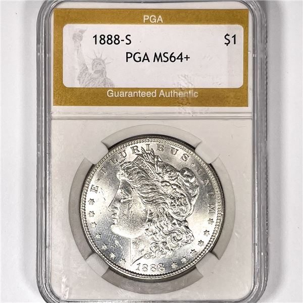 1888-S Morgan Silver Dollar PGA-MS64+