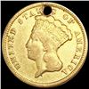 Image 1 : 1854 $3 Gold Piece NICELY CIRCULATED