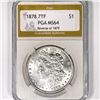 Image 1 : 1878 7TF REV 79' Morgan Silver Dollar PGA-MS64