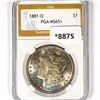 Image 1 : 1881-O Morgan Silver Dollar PGA-MS65+