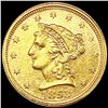 Image 1 : 1853 $2.50 Gold Quarter Eagle UNCIRCULATED