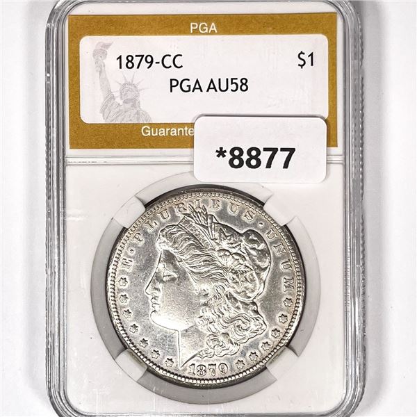 1879-CC Morgan Silver Dollar PGA-AU58