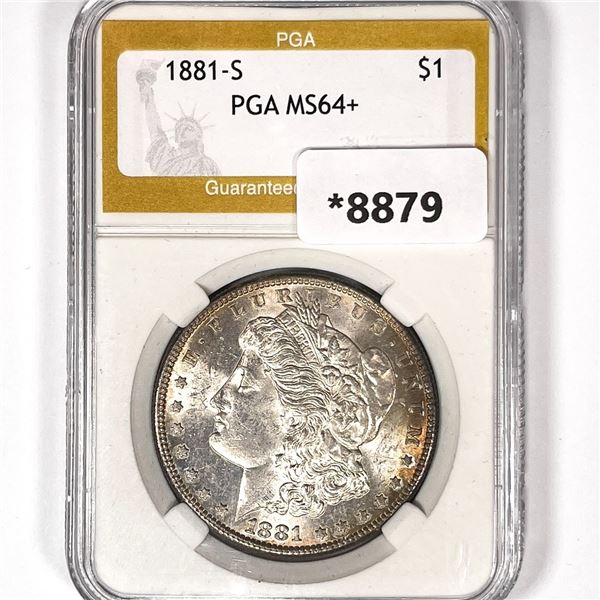 1881-S Morgan Silver Dollar PGA-MS64+