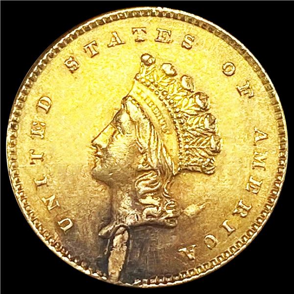 1854 Ty 2 Rare Gold Dollar UNCIRCULATED