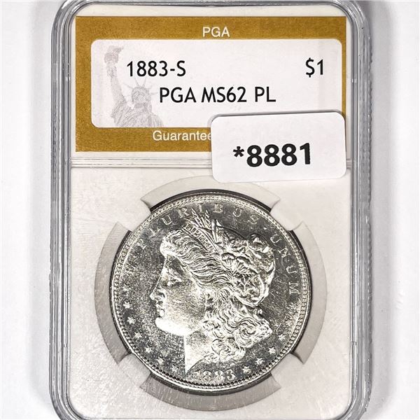 1883-S Morgan Silver Dollar PGA-MS62 PL