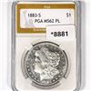1883-S Morgan Silver Dollar PGA-MS62 PL