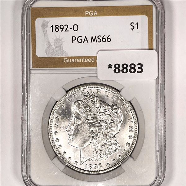 1892-O Morgan Silver Dollar PGA-MS66