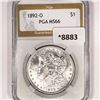 1892-O Morgan Silver Dollar PGA-MS66